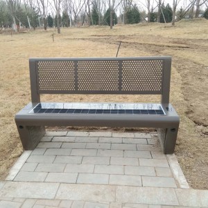 Veřejná pouliční sedadla Solar Park Bench s bezdrátovým nabíjením