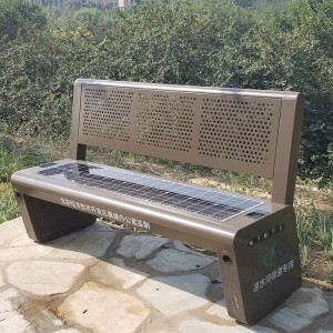 Moderní design Veřejný telefon nabíjení Inteligentní solární kovové patio lavičce