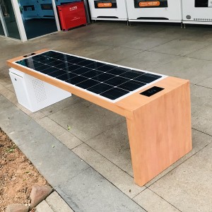 Solární produkty Trendy 2019 s parkováním na lavičce s inteligentním pouličním nábytkem