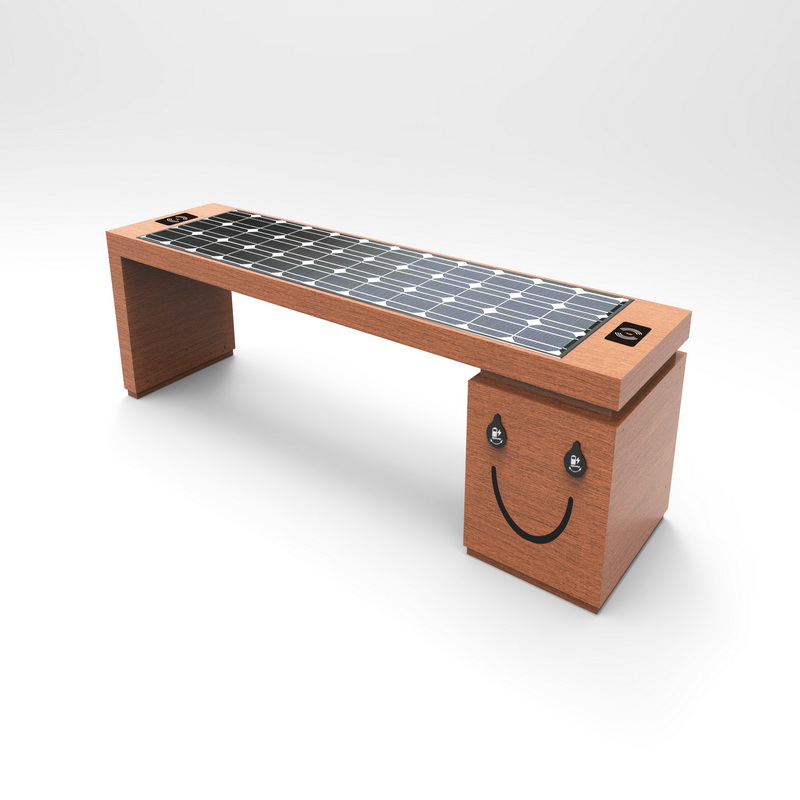Bluetooth Free Wifi Wireless Charming Bench with Solar Panel
